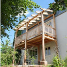 Balkonvorbau Lärchenholz