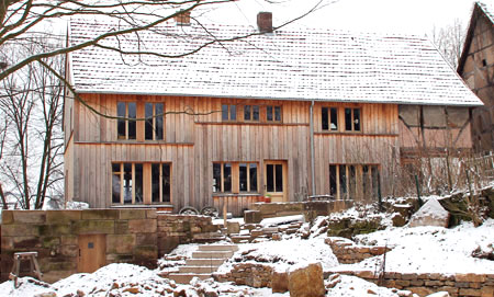 gartenansicht im winter