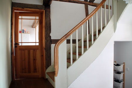 Alte Holztreppe im Fachwerkhaus