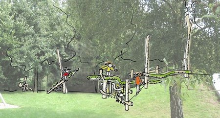 Die Skizze zum Drachentanz-Projekt