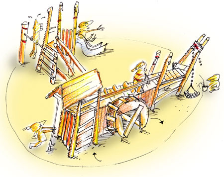 Eine Skizze der Rabenmühle