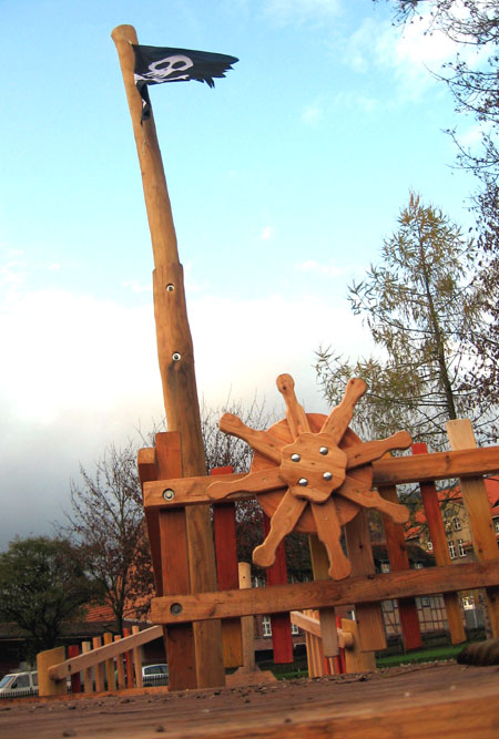 Steuerrad des Piratenschiffs