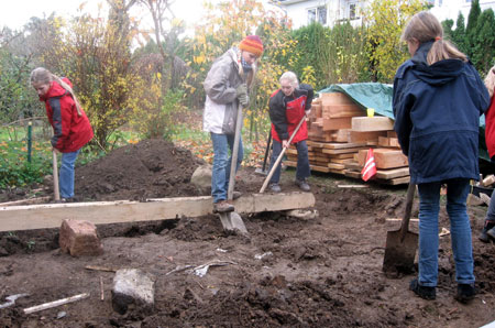 Die Fundamente werden gegraben