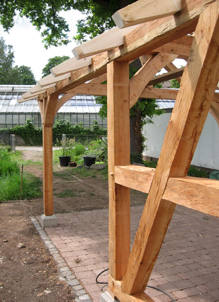 Pavillon Fachwerk Oberflaechen